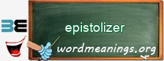 WordMeaning blackboard for epistolizer
